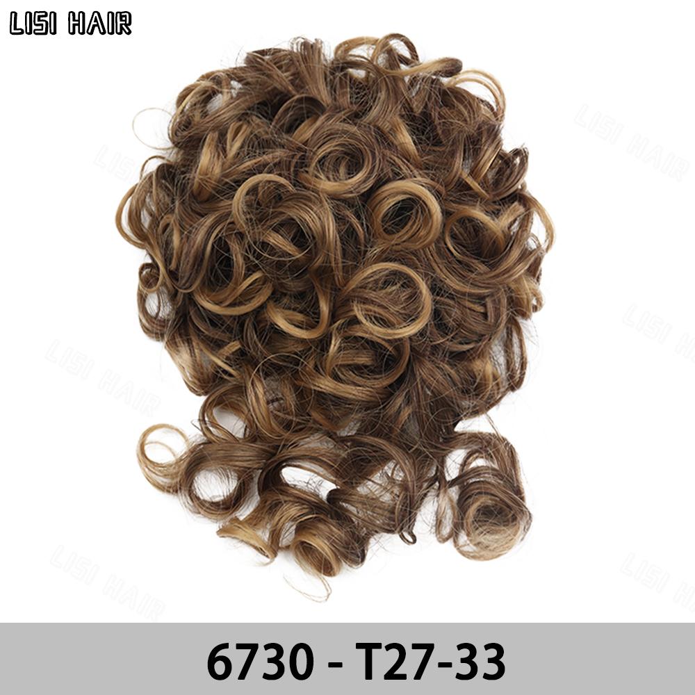 MISS WIG Synthetic Messy Bun Short Curly Ponytail Extension Elastic Drawstring Loose Hair Bun Hair Pieces For Women