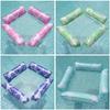 Water Inflatable Lounge Chair, Floating Bed Hammock Foldable Dual Use Backrest, Floating Row Comfortable Breathable and Relaxing