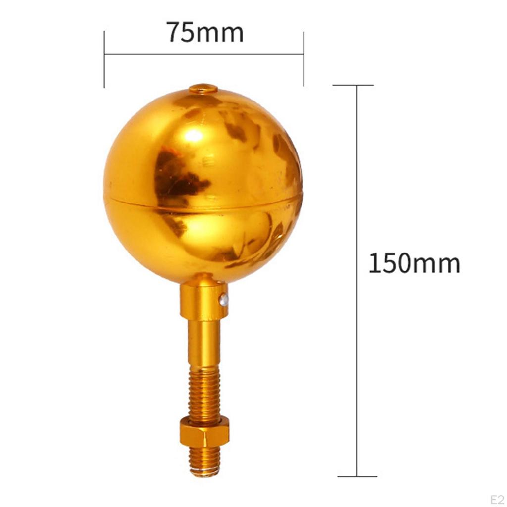 Ball Flag Golden Weatherproof Replacement Versatile Aluminum Ornament for Parks Festive Events