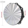 Metal Bells Hand Held Percussion Drum with Ergonomic Handle Grip 8/10Inch Double Row Tambourine Round Musical Tambourine