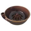 Glazed Ceramic Berry Basket Self Spinning Washing Bowl, 360 Degree Vortex Cleaning And Flower Shaped Fruit Rinse Bowl Drain Spinner, Vegetable