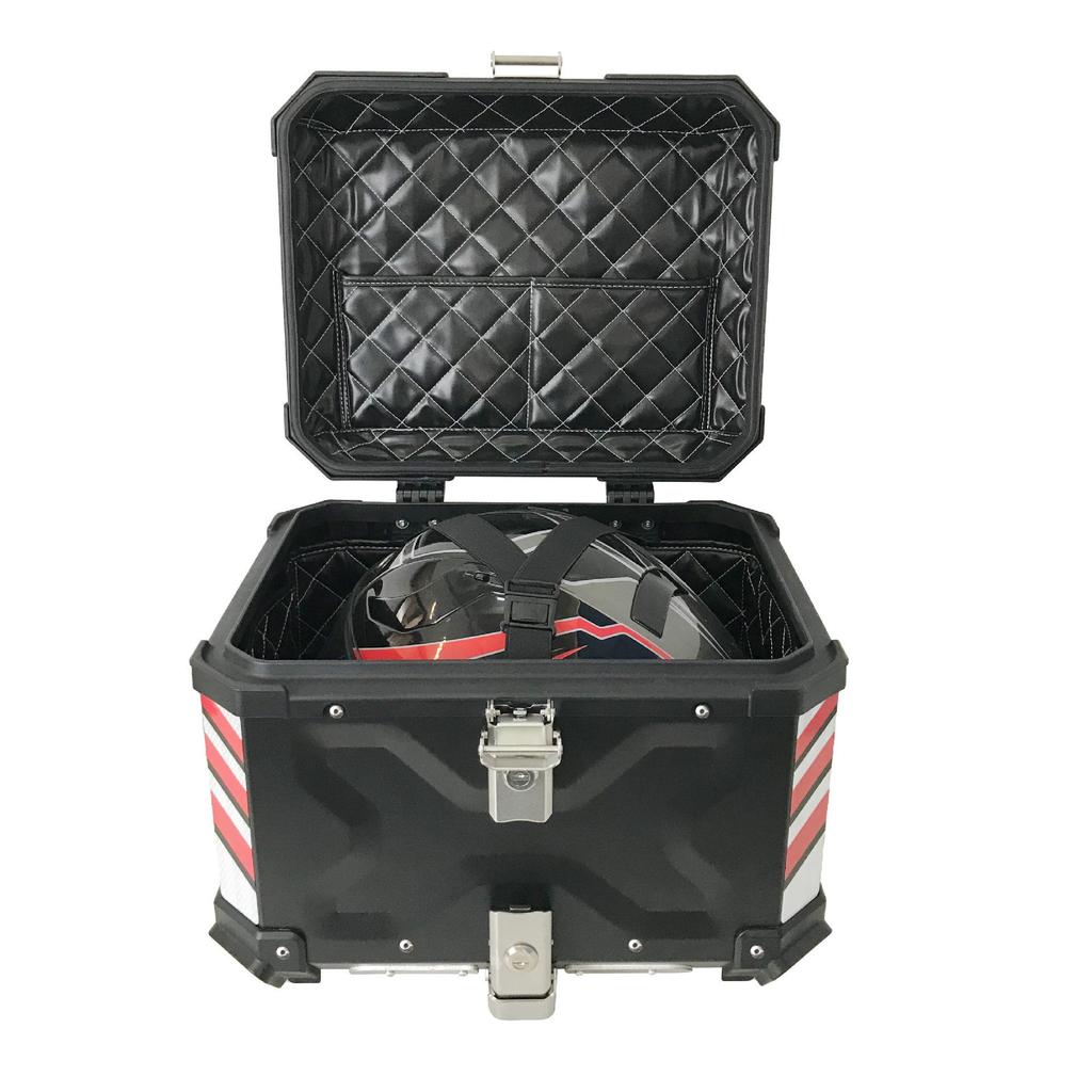 Quick Release Aluminum Motorcycle Tail Box - Available In 28L To 100L Capacities