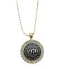 European and American New Style 1976 Pattern Round Necklace, Fashionable and Versatile Accessories for Men and Women