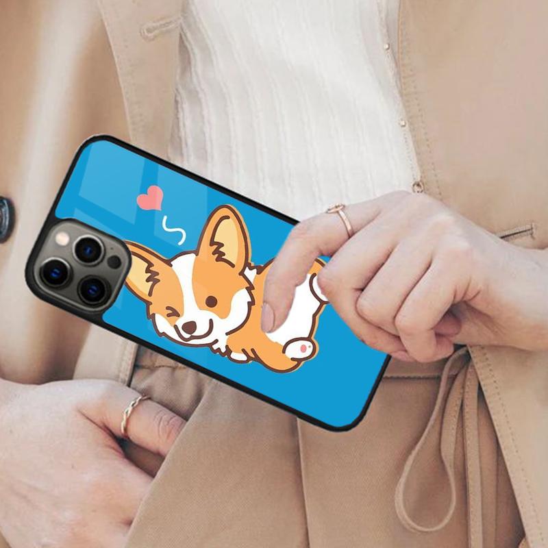 Cartoon Corgi Magnetische Handyhülle Für APPLE iPhone 17 Air 16 14 13 12 Pro Max 15 Plus Kabelloses Laden Mit MagSafe Abdeckung