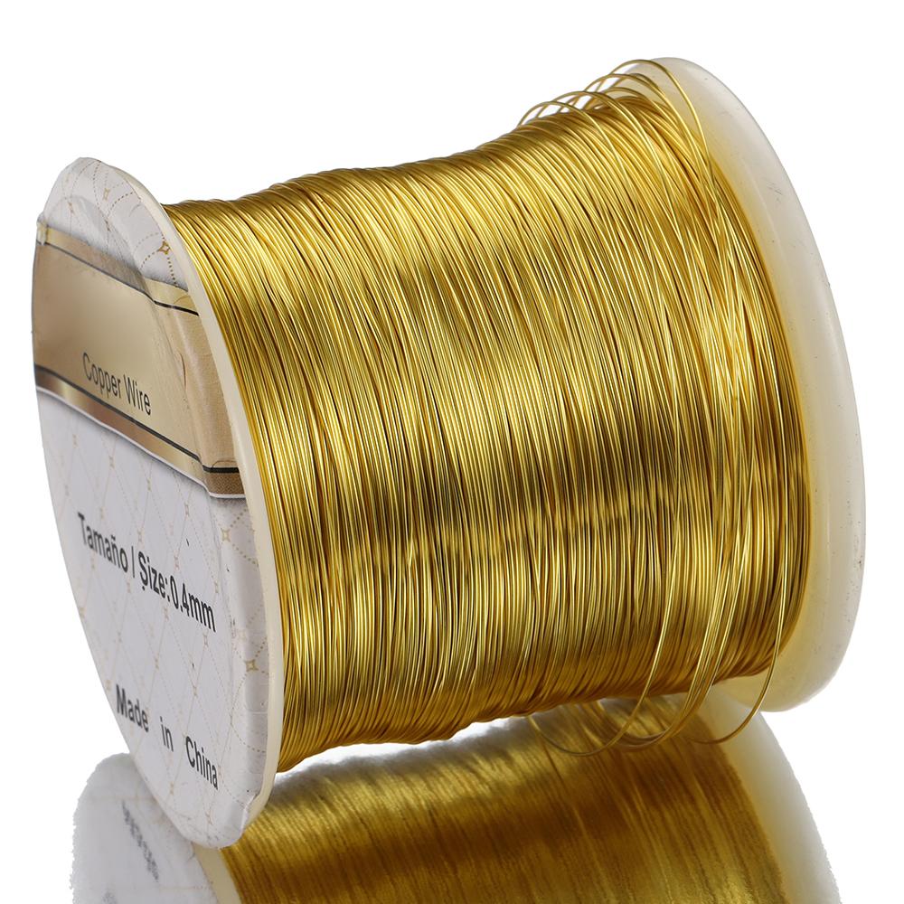 1Roll No Fade Copper Beading Wire Shapable Tarnish-Resistant Wire for DIY Bracelet Earrings Jewelry Making Craft Wholesale