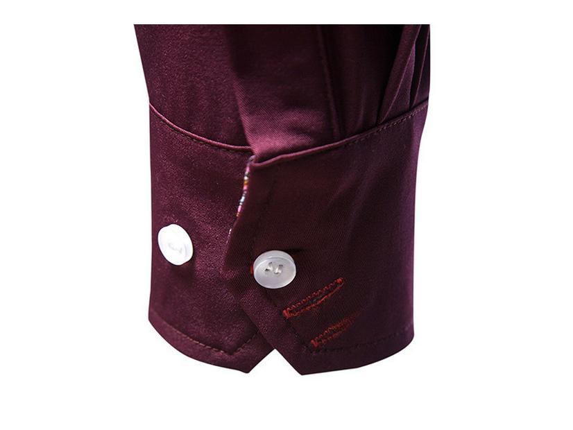 2022 Herren Europäischer & Amerikanischer Stil Slim Fit Langarm Colorblock Hemd