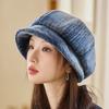 Women's Autumn and Winter New Fleece Thickened Tie-dye Beret Painter Hat Outdoor Windproof Warm Hat