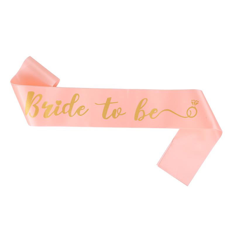 Wedding Decoration Bride To Be Satin Sash Bachelorette Party Girl Hen Night Decoration Bridal Shower Supplies Gift