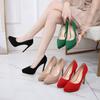 European And American Style Fashionable Simple Car Model Catwalk Banquet Etiquette Waterproof Platform Elegant High Heels Shoes