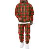 Men's Casual Sweatshirt Set with Pattern for Fall and Winter