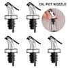 1/5Pcs Olive Oil Pourer Oil Vinegar Bottle Stopper Spout Leak-proof Nozzle Dispenser with Rubber Dust Caps for Kitchen Accessory