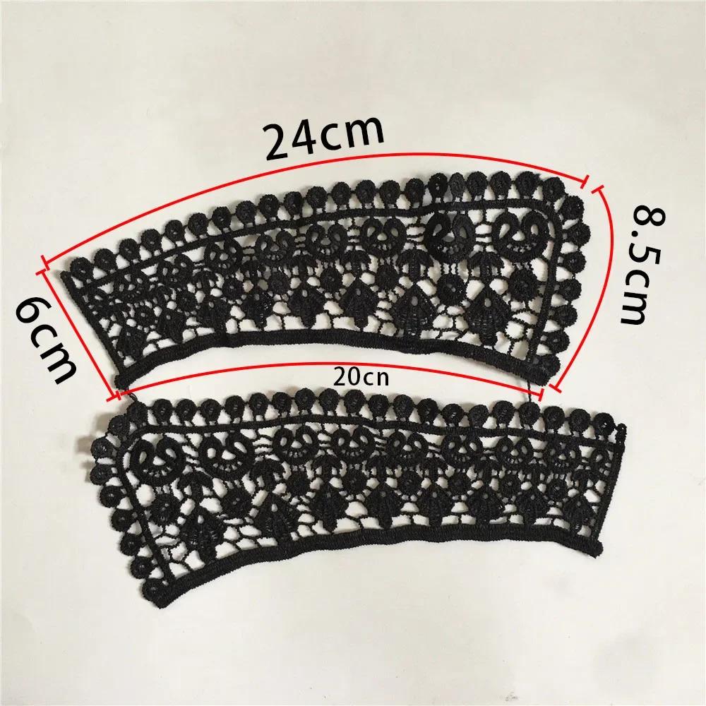 sales of 1-10 pieces Black and white embroidery hollowed out Shredded milk decoration DIY sewing lace accessories