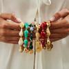 Simple Baroque Irregular Resin Bracelet Bohemian Colorful Beads Bracelet Splicing Bangle Daily Charm Jewelry Accessories Gifts