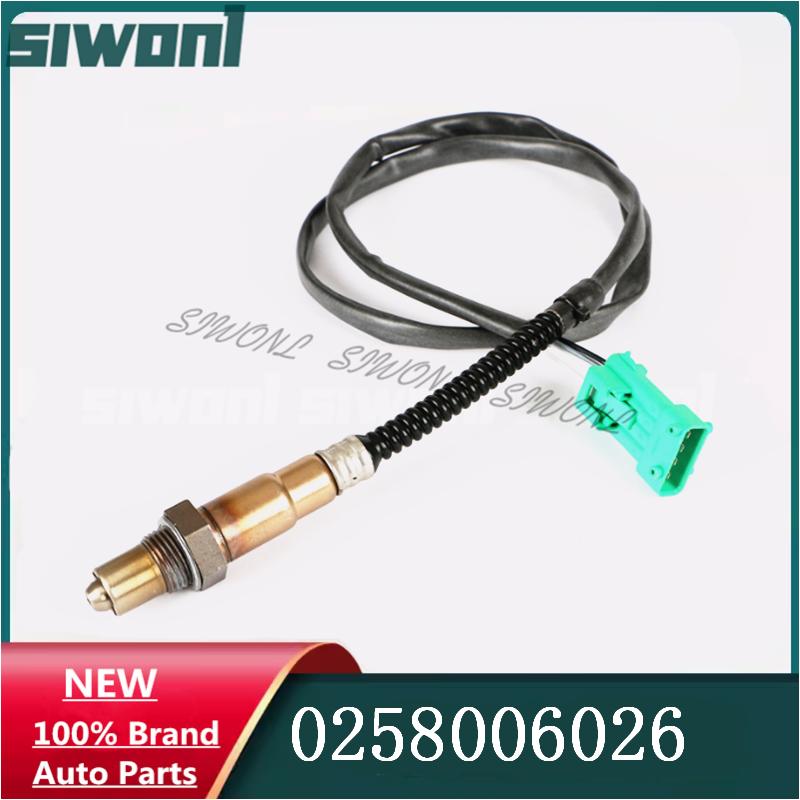 Auto Parts Oxygen Sensor 0258006026 For Citroen Berlingo C3 C4 Xsara Fiat Peugeot 206 306 307 406 407 607 806 1628EC 1628HQ