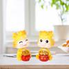 2pcs Zodiac Dragon Ornaments Resin Chinese New Year Dragon Figurines Hand Painting Shaking Dragon St