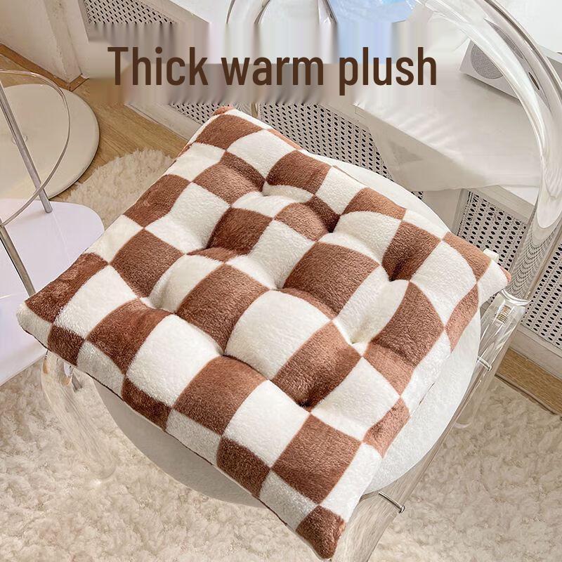 JingRuixiang Winter Plush Seat Cushion
