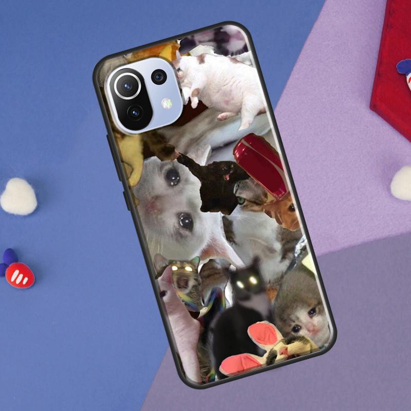 Crying Cat Memes And Dog Cover For Xiaomi 14 13 Ultra 11T 12T 13T 14T Pro POCO X7 Pro X3 X5 F3 F5 F6 M6 X6 Pro Case