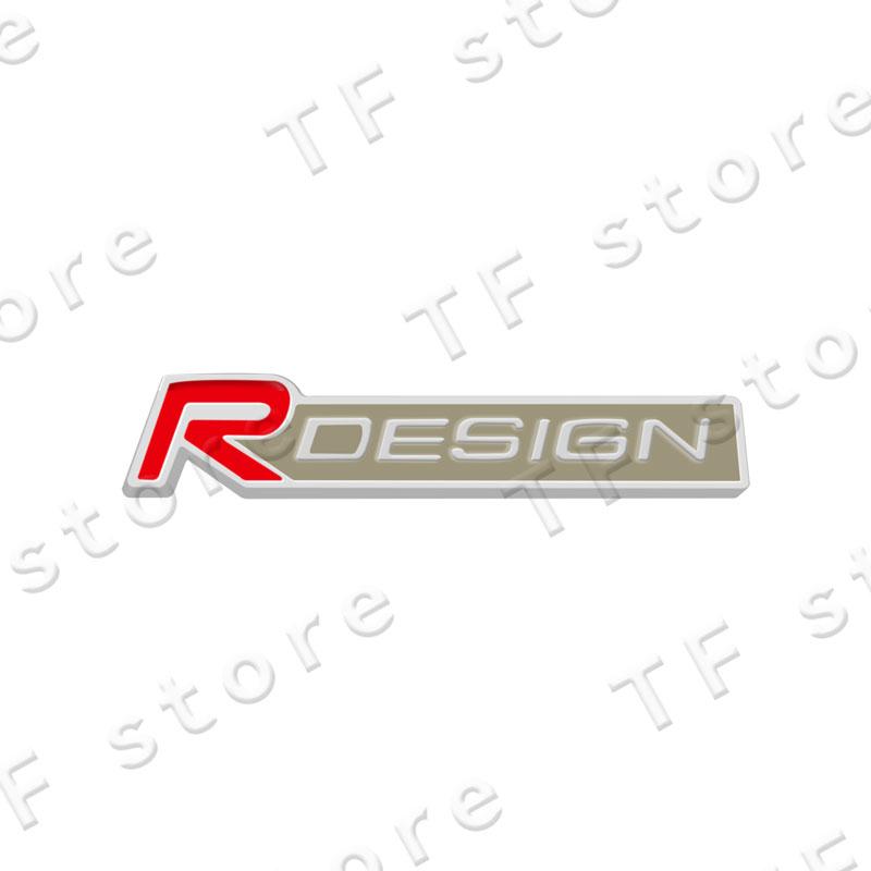 R Design Logo Car Front Grille Emblem Sticker For Volvo XC60 XC40 XC90 S40 S60 C30 V60 Car Side Fender Rear Trunk Badge Decor