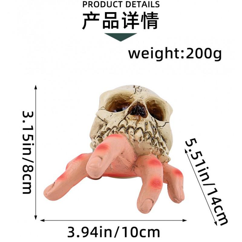 Halloween Skeleton Hand Conch Resin Decor Spooky Garden Prop Haunted House Party