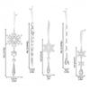 10-Piece Set: Transparent Acrylic Snowflake Icicle Christmas Decorations
