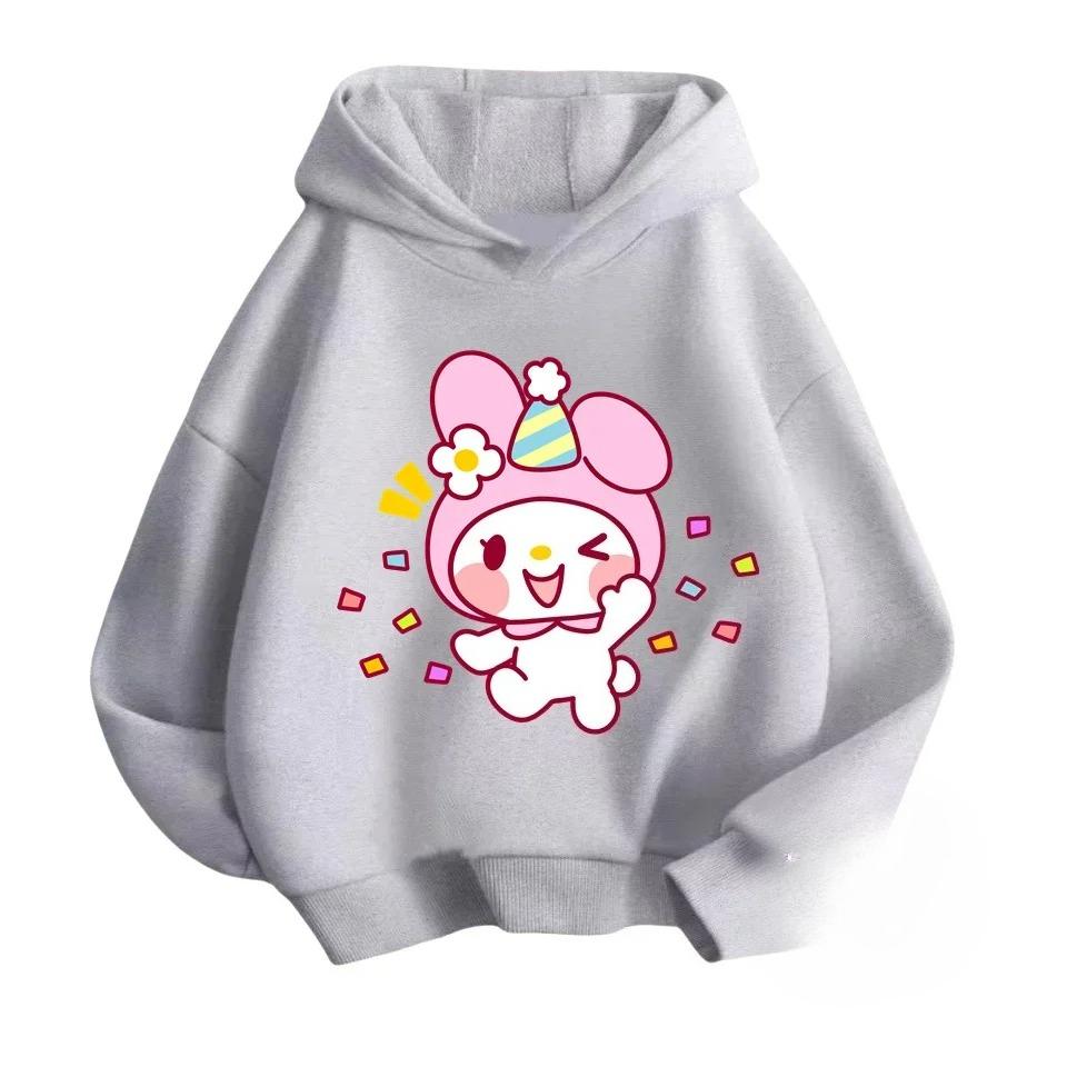New Autumn Winter Children's Cartoon Sweet Melody Fashion Cute Playful Girls' Pullover Comfortable Soft Warm Daily Wear