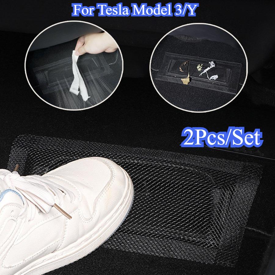 2Pcs/Set for Tesla Model 3/Y Backseat Air Vent Cover Accessories,Rear Under Seat Air Grille Condition Outlet Protector