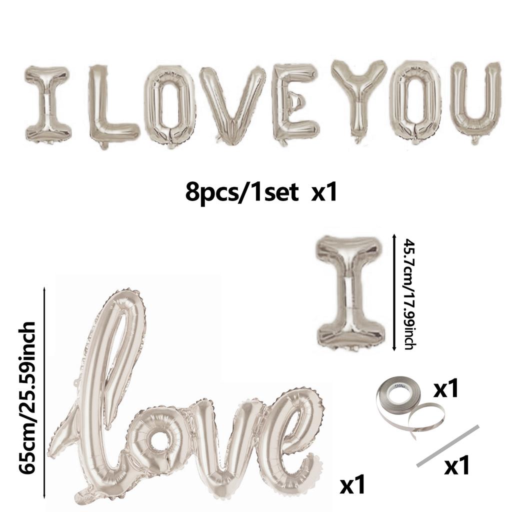 Ich liebe dich Banner Dekoration Ballons, Geeignet für die Hochzeitssaison, Verlobung, Brautgeschenke, Muttertag