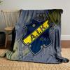 AIK Emblem Design with 1891 Text Patterned Blanket, Flannel, Suitable for All Seasons, Home Decor, Warm and Cozy