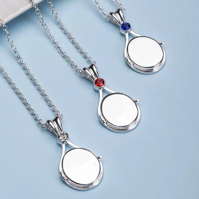 TV H2O Openable Shell Pendant Necklace Women Fashion Gilrs Mermaid Crystal Silver Color Copper Zircon Choker Jewelry Accessories KTY