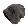 Wool knitted gray cold hat women's autumn and winter warm ear protection face small pile hat big head circumference bag head hat