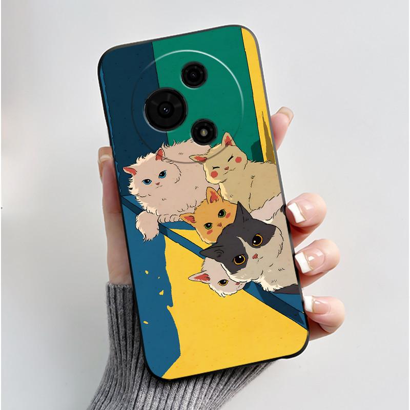 Casing For TCL 60 SE 605 / TCL 60 / TCL 60R 5G Phone Case Aesthetic Cute Cat Astronaut Soft Silicone Black Protective Back Cover