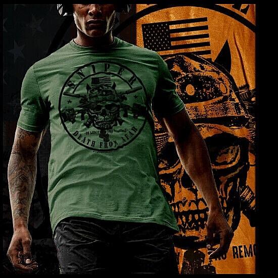 

Sniper t-shirt military Infantry scout tactical Operator Sharpshooter Devil Tee M