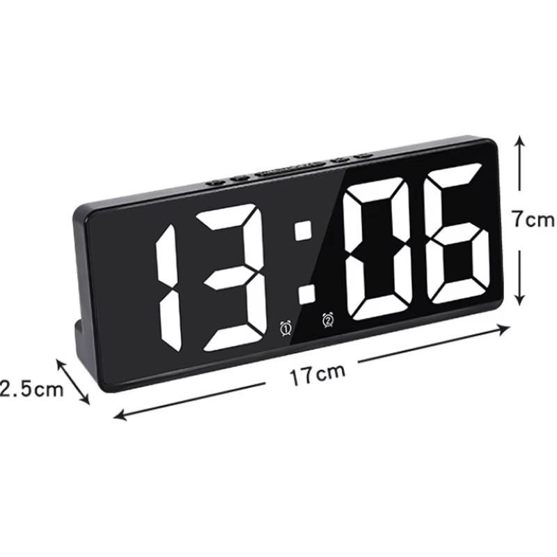 Creative Number Clock Color Nightlight Temperature Calendar Alarm Clock LED Large Number Electronic Clock Backlight Home Decor