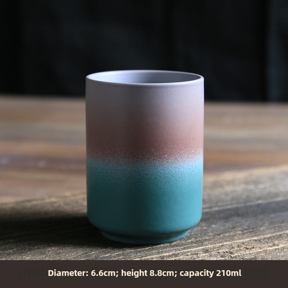 Restaurant Kiln Coffee Cup Japanese Stoneware Mugs Coffee Cups Large Water Cup Japanese Simple Gradient Mug Drinkware Kitchen