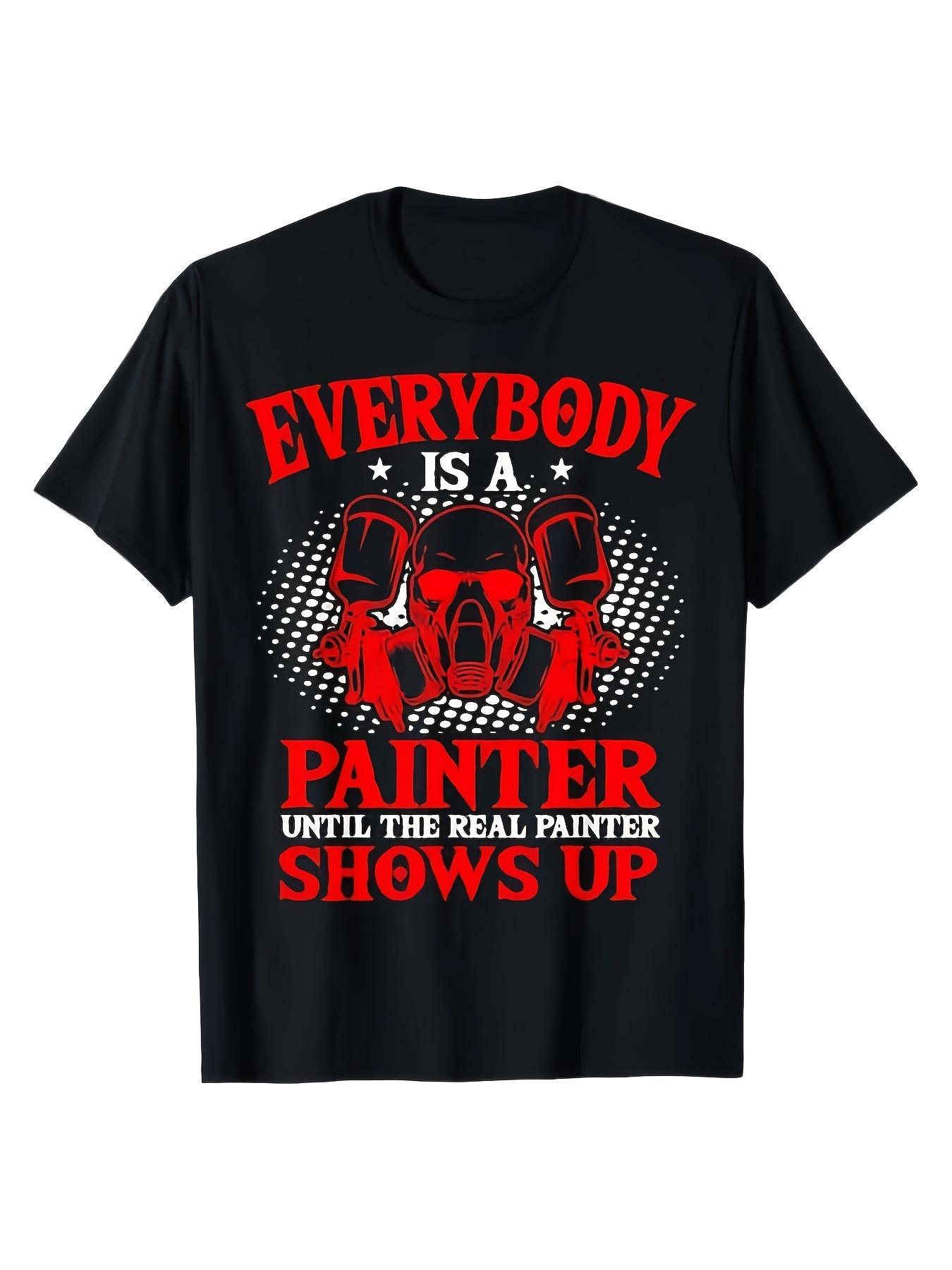 

Unique Car Painter Design100 cotton summer casual Oneck short sleeve printed mens Tshirt S