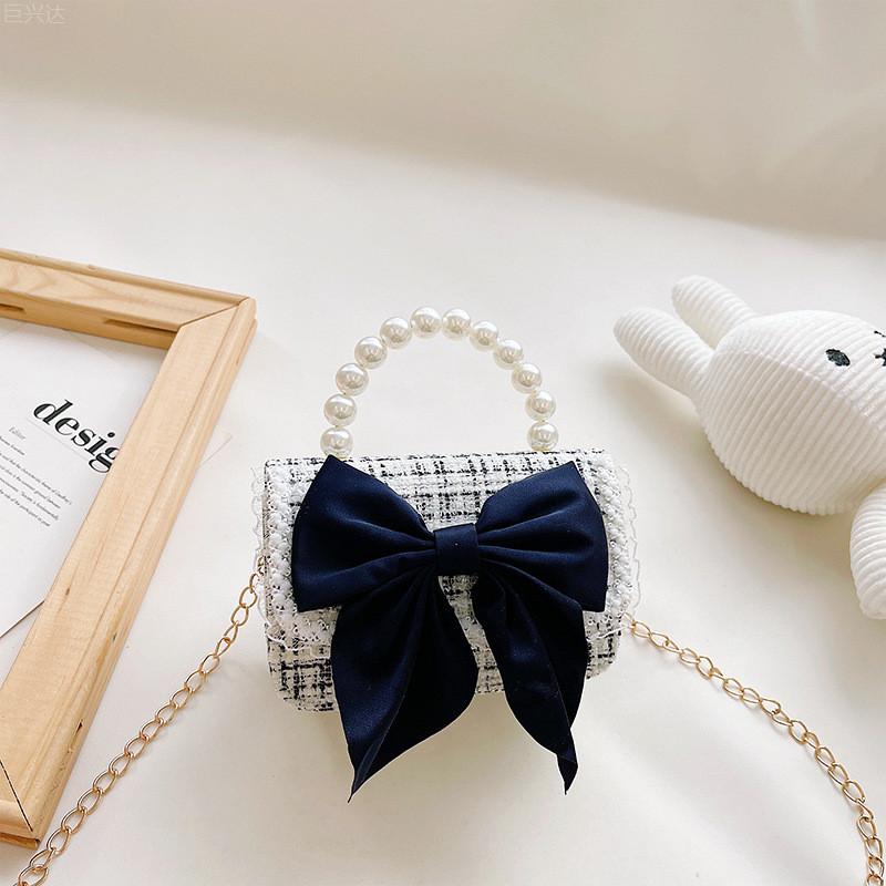 Adorable Fashionable Kids Tote Bag Cute Bowknot Design Mini Crossbody For Everyday Use