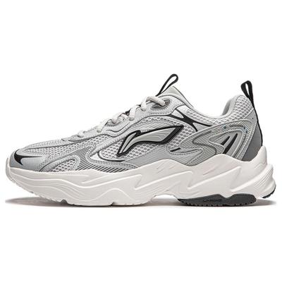 Li Ning Meteor Niedrig geschnittene Freizeitschuhe Herren Silber Grau AGCU121-2
