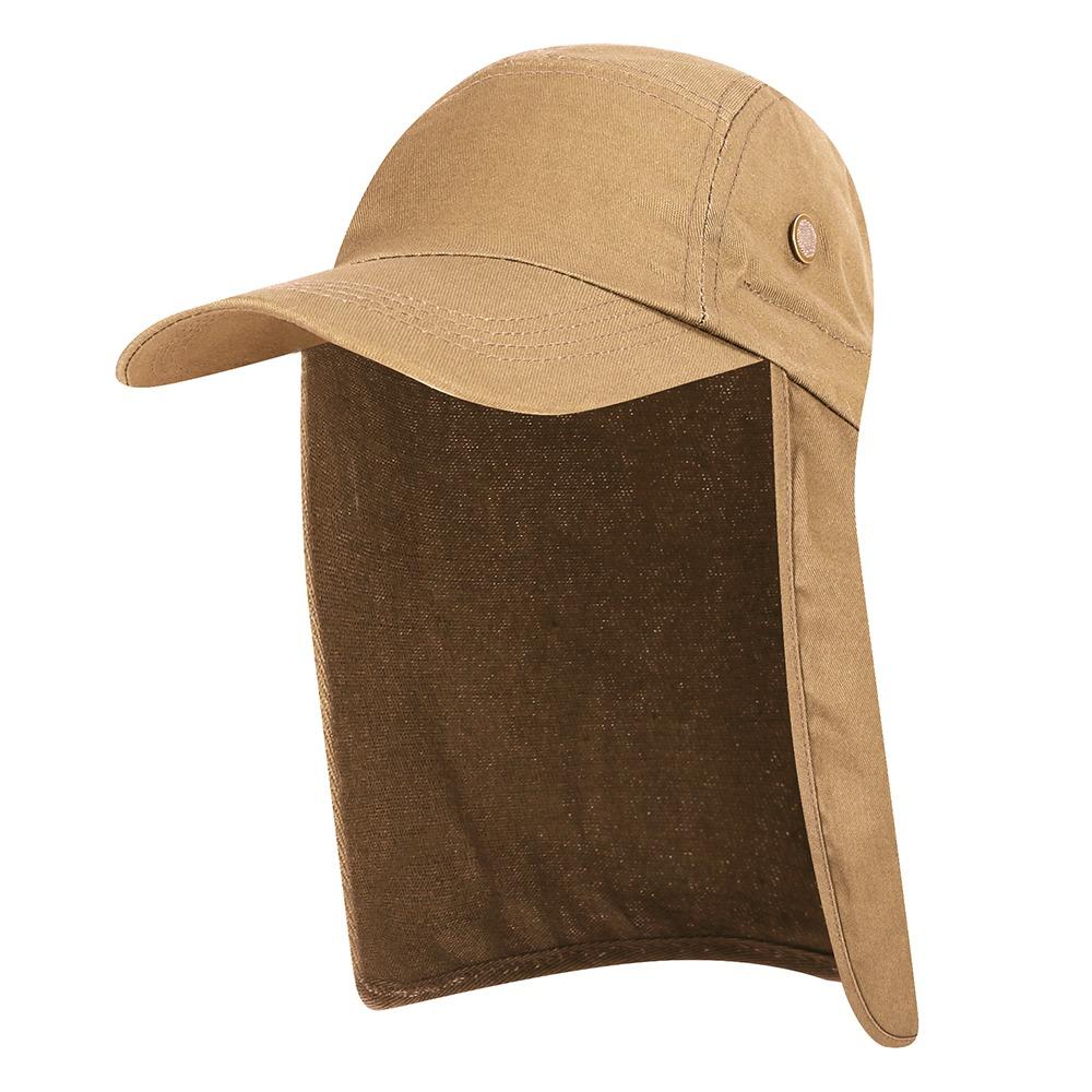 UPF 50+ Fishing Sun Cap with Neck Flap Wide Brim Fishing Sun Hat for 55-60cm Head Circumference Adjustable Sun Cap Travel