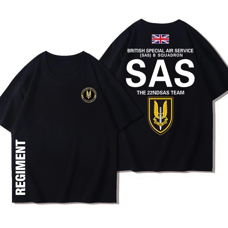 SAS British Special Air Service Tee Rainbow Six Tactical Cotton Military Short Sleeve T-Shirt Summer Men's Casual Comfort Top