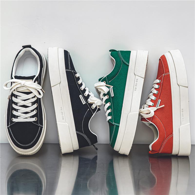 2025 Summer New Men's Low-top Canvas Shoes Student Japanese Hong Kong Style Skateboard Shoes Live Sports and Leisure Men's Shoes