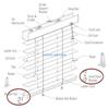 10pcs Hold Down Brackets Clear Plastic Blinds Bottom Holder Clips for 2 Inch Horizontal Blinds Window Shades D57B
