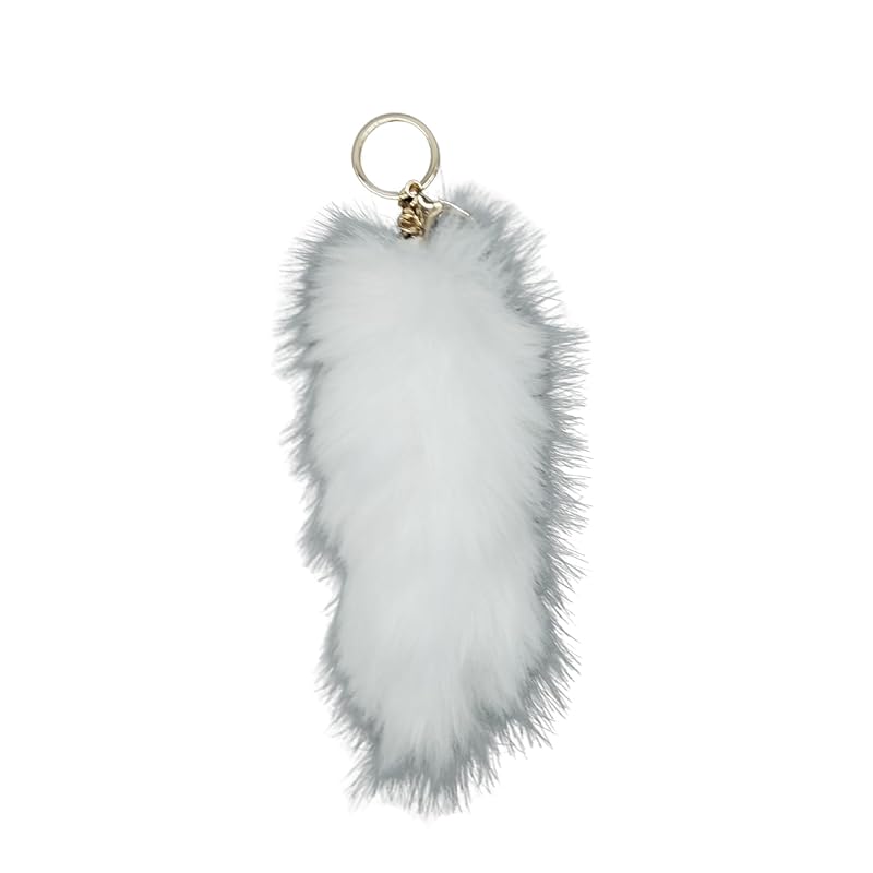 

[COZENTA] tail key ring strap fur Fluffy Fluffy fox cosplay disguise accessories 17cm (white white)