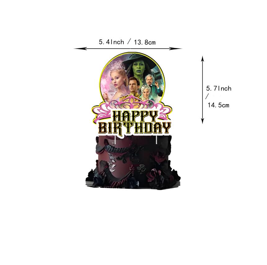 

Witch magic Theme Birth Date Celebration Decorations cake topper balloons banner Backdrop spiral designed for Girls Infant Shower Supply -A2150