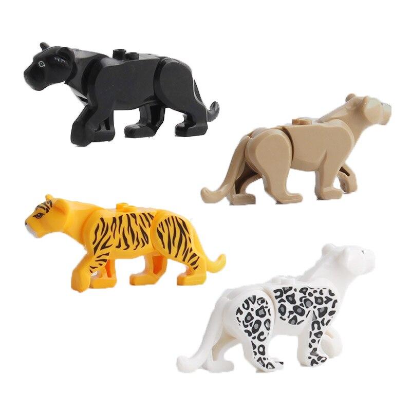 12pz Blocchi da Costruzione Animali della Città Figure Zoo Modello Mattoncini Coccodrillo Squalo Mucca Giocattoli Educativi Regalo di Natale per Bambini