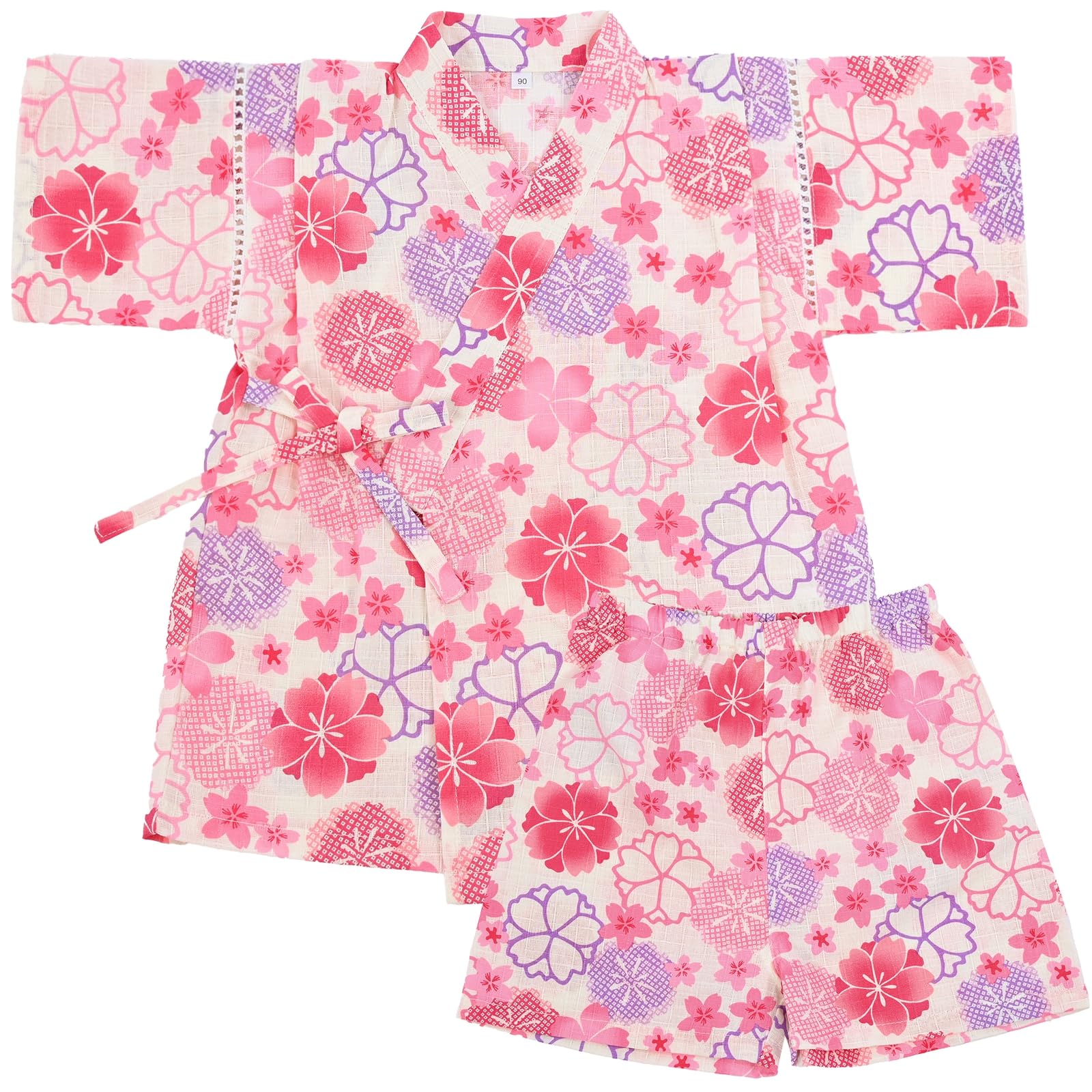 [Dizoon] Kids  Jinbei (Japanese summer wear) - Boys and Girls, Top and Bottom Set, Size 120, 100% Cotton, Linen, Children s Clothing, Yukata, Kimono,