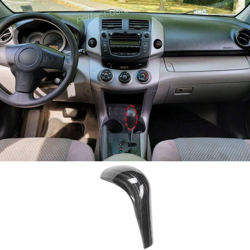 For Toyota RAV4 2006-2011 2012 Black Wood Grain Console Gear Shift Knob Lever 1X