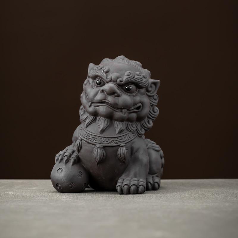Purple Clay Pixiu Tea Pet for Kung Fu Tea Set, Desktop Decoration