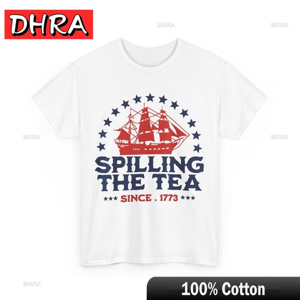 4th of July Spilling The Tea Since 1773 Fourth of July Freedom TShirt Unisex Tshirts Trendy Urban Cute Tee Trippy Wardrobe S