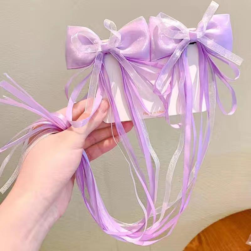 

Элегантная заколка для волос с бантом и кисточкой в стиле феи Ханфу для девочек - Аксессуар к костюму Тан