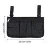 Wheelchair Side Storage Bag Mult‑Pocket Armrest Organizer Pouch Oxford Hanging Bag for Walker Rollator Wheelchair Accessories